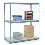 Global Industrial Wide Span Rack 72Wx30Dx96H, 3 Shelves Wood Deck 900 Lb Cap. Per Level, Gray