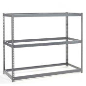 Global Industrial Wide Span Rack 72Wx15Dx96H, 3 Shelves No Deck 900 Lb Cap. Per Level, Gray