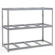 Global Industrial Wide Span Rack 96Wx48Dx60H, 3 Shelves No Deck 1100 Lb Cap. Per Level, Gray