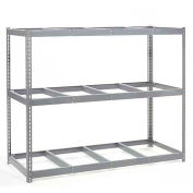 Global Industrial Wide Span Rack 96Wx36Dx60H, 3 Shelves No Deck 1100 Lb Cap. Per Level, Gray