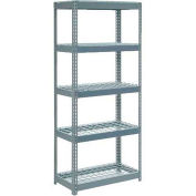 Global Industrial Extra Heavy Duty Shelving 36"W x 24"D x 96"H With 5 Shelves, Wire Deck, Gry