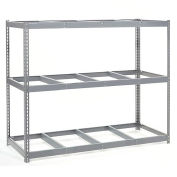 Global Industrial Wide Span Rack 96Wx36Dx96H, 3 Shelves No Deck 1100 Lb Cap. Per Level, Gray