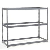 Global Industrial Wide Span Rack 72Wx15Dx60H, 3 Shelves No Deck 900 Lb Cap. Per Level, Gray