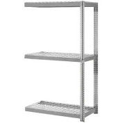 Global Industrial Expandable Add-On Rack 60x36x84 3 Level Wire Deck 1000 lb. Cap Per Level GRY