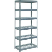 Global Industrial Extra Heavy Duty Shelving 36"W x 24"D x 96"H With 6 Shelves, Wire Deck, Gry