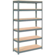 Global Industrial Extra Heavy Duty Shelving 48"W x 24"D x 72"H With 6 Shelves, Wood Deck, Gry