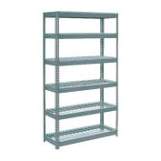 Global Industrial Extra Heavy Duty Shelving 48"W x 24"D x 72"H With 6 Shelves, Wire Deck, Gry