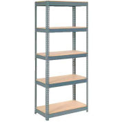 Global Industrial Extra Heavy Duty Shelving 36"W x 24"D x 72"H With 5 Shelves, Wood Deck, Gry