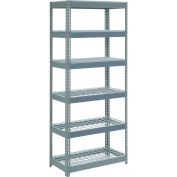 Global Industrial Extra Heavy Duty Shelving 36"W x 18"D x 60"H With 6 Shelves, Wire Deck, Gry