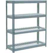 Global Industrial Extra Heavy Duty Shelving 48"W x 18"D x 60"H With 4 Shelves, Wire Deck, Gry