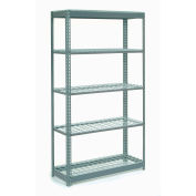 Global Industrial Heavy Duty Shelving 48"W x 24"D x 60"H With 5 Shelves, Wire Deck, Gray