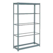 Global Industrial Heavy Duty Shelving 48"W x 12"D x 96"H With 5 Shelves, No Deck, Gray