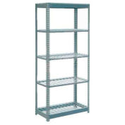 Global Industrial Heavy Duty Shelving 36"W x 18"D x 72"H With 5 Shelves, Wire Deck, Gray