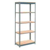 Global Industrial Heavy Duty Shelving 48"W x 24"D x 72"H With 5 Shelves, Wood Deck, Gray