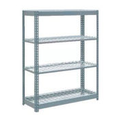 Global Industrial Heavy Duty Shelving 48"W x 24"D x 72"H With 4 Shelves, Wire Deck, Gray