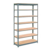 Global Industrial Heavy Duty Shelving 48"W x 24"D x 84"H With 7 Shelves, Wood Deck, Gray