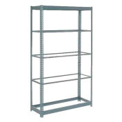 Global Industrial Heavy Duty Shelving 48"W x 18"D x 96"H With 5 Shelves, No Deck, Gray