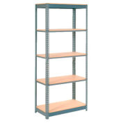 Global Industrial Heavy Duty Shelving 36"W x 24"D x 96"H With 5 Shelves, Wood Deck, Gray