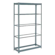 Global Industrial Heavy Duty Shelving 48"W x 12"D x 84"H With 5 Shelves, No Deck, Gray