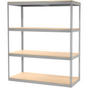 Global Industrial Record Storage Rack Without Boxes 72"W x 30"D x 84"H, Gray