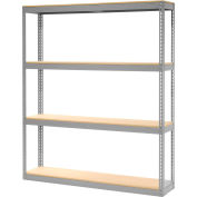 Global Industrial Record Storage Rack Without Boxes 72"W x 15"D x 84"H, Gray