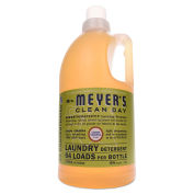 Mrs. Meyer's Laundry Detergent Liquid, Lemon Verbena, 64 oz. Bottle, 6 Bottles, 651369