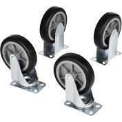 Replacement Caster Kit for 241578 & 241579 Global Industrial Folding Aluminum Platform Trucks