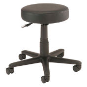 Global Industrial All Purpose Mobile Stool without Back, Assembled, Black