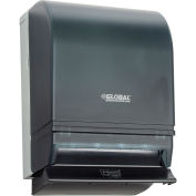 Global Industrial Manual Push Bar Paper Towel Roll Dispenser, Smoke Gray/Beige