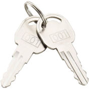 Replacement Keys For Outer Door of Global Industrial Narcotics Cabinet 436951, 2pcs Key# 001