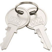 Replacement Keys For Inner Door of Global Industrial Narcotics Cabinet 436951, 2pcs Key# 002