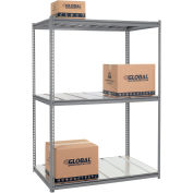 Global Industrial High Cap. Starter Rack 60Wx36Dx84H 3 Level Steel Deck 1300lb Per Shelf GRY