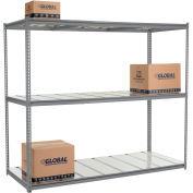 Global Industrial High Capacity Starter Rack 96x24x843 Level Steel Deck 800lb Per Shelf GRY