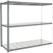 Global Industrial High Capacity Add-On Rack 96x24x60 Levels Steel Deck 800lb Per Level GRY