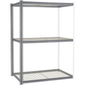 Global Industrial High Cap. Add-On Rack 60Wx48Dx60H 3 Levels Wire Deck 1300 Lb. Per Level GRY