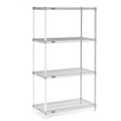 Nexel Chrome Wire Shelving Add-On - 36W" x 12"D x 74"H