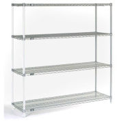 Nexel Chrome Wire Shelving Add-On - 48W" x 12"D x 74"H