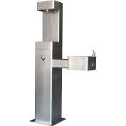 Outdoor Bottle Filling Station & Drinking Fountain, Stainless Steel