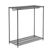 Global Industrial Free Standing Clothes Rack - 2 Shelf - 60"W x 24"D x 63"H - Black