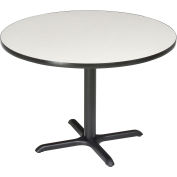 Round Restaurant Table, Gray, 42"W x 29"H