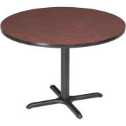 Round Restaurant Table, Mahogany, 42"W x 29"H