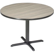 Round Restaurant Table, Charcoal, 42"W x 29"H