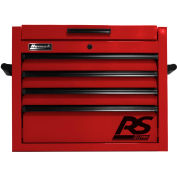 Homak RD02027401 RS Pro Series 4 Drawer Red Tool Chest, 27"W X 23-1/2"D X 21-3/8"H