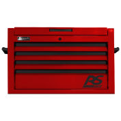 Homak RD02036040 RS Pro Series 4 Drawer Red Tool Chest, 35-1/4"W X 23-1/2"D X 21-3/8"H