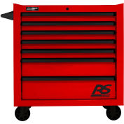 Homak RD04036070 RS Pro Series 7 Drawer Red Roller Tool Cabinet, 36"W X 24"D X 39"H