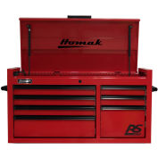 Homak RD02004173 RS Pro Series 7 Drawer Red Tool Chest, 40-1/2"W X 23-1/2"D X 21-3/8"H