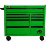 Homak LG04004193 RS Pro Series 9 Drawer Green Roller Tool Cabinet, 41"W X 24"D X 39"H