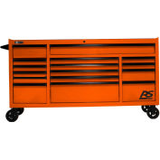 Homak OG04072160 RS Pro Series 16 Drawer Orange Roller Tool Cabinet, 72"W X 24"D X 40-3/8"H