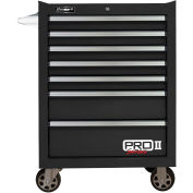 Homak BK04027702 Pro II Series 7 Drawer Black Roller Tool Cabinet, 27"W X 24-1/2"D X 39"H