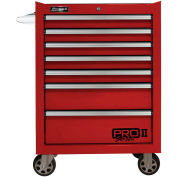 Homak RD04027702 Pro II Series 7 Drawer Red Roller Tool Cabinet, 27"W X 24-1/2"D X 39"H